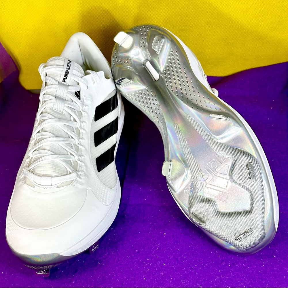 Adidas Purehustle 2 Elite FY4393 Women’s Softball Cleats Size 11.5 White New - Picture 9 of 11